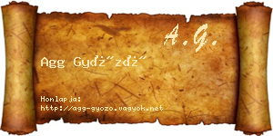 Agg Győző névjegykártya